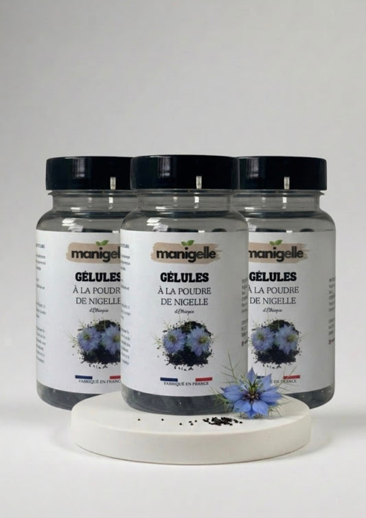 3 x 60 gélules à la poudre de Nigelle d’Éthiopie
